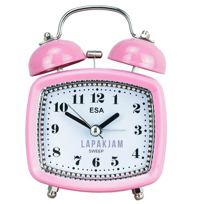 Jam Weker Analog Polos Minimalis Esa Pink WEKIKK837PIN
