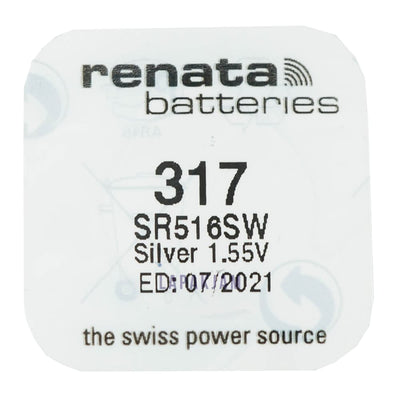 Baterai Jam Tangan Polos Renata Silver BARE317S516SW
