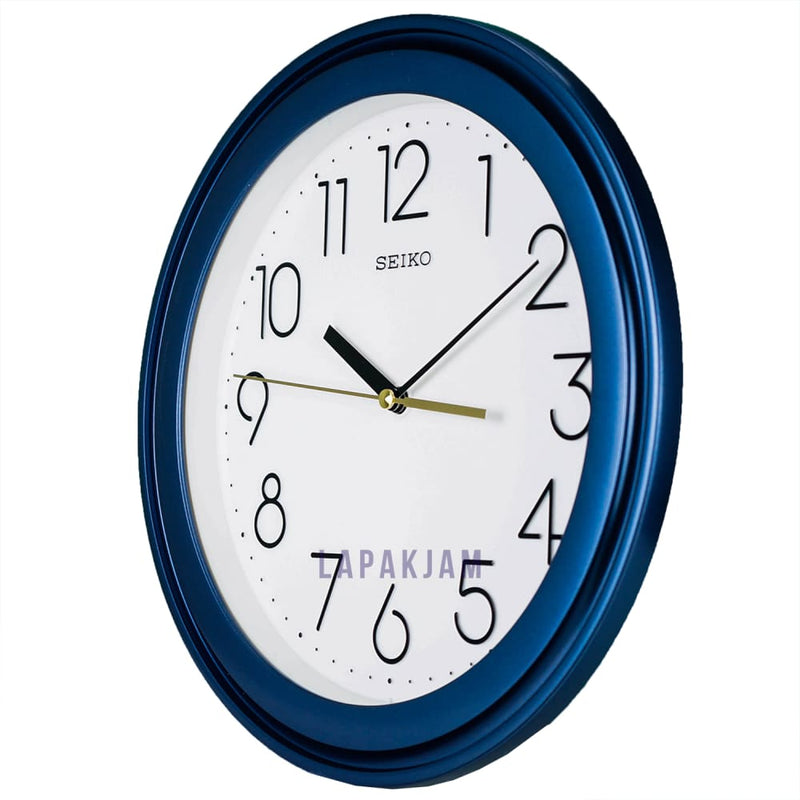 Jam Dinding Analog Polos Minimalis Seiko Biru JDSEIKQXA577LBIR