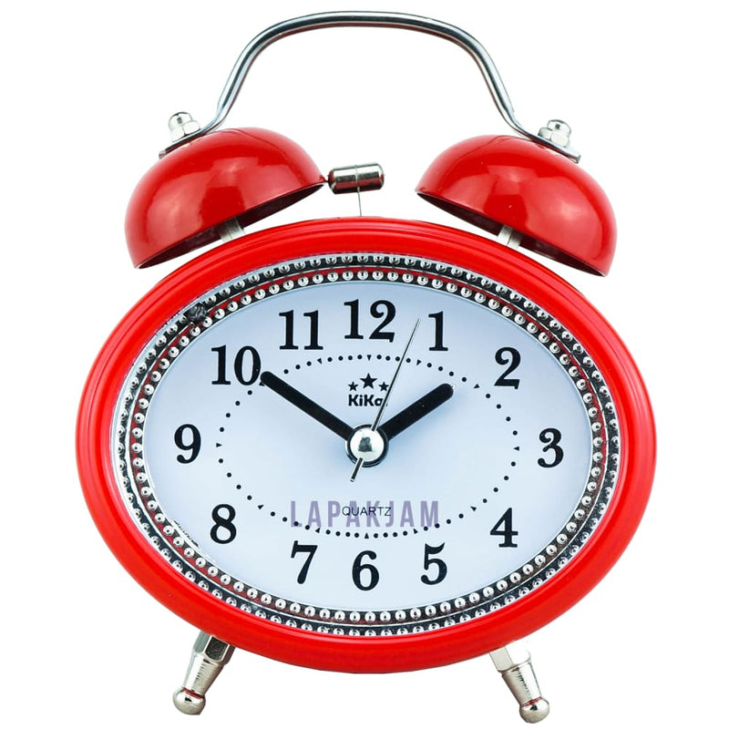 Jam Weker Analog Polos Minimalis Esa Merah WEES833BMER