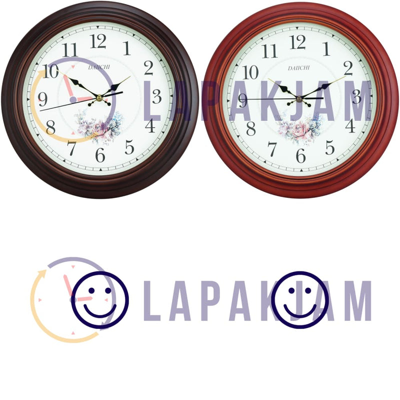 Jam Dinding Analog Polos Minimalis Daiichi Maroon JD10J58-2AR
