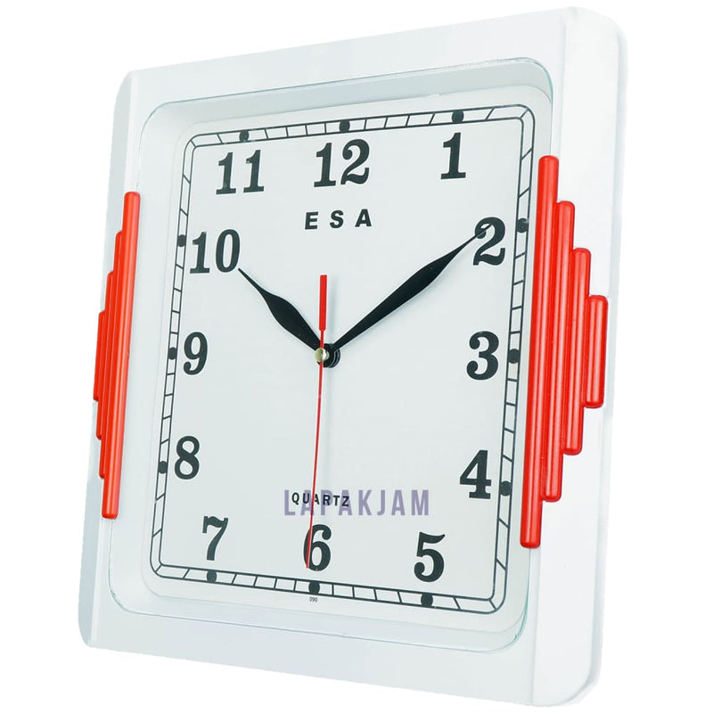 Jam Dinding Analog Polos Minimalis Esa Putih JD0030ESA890PU