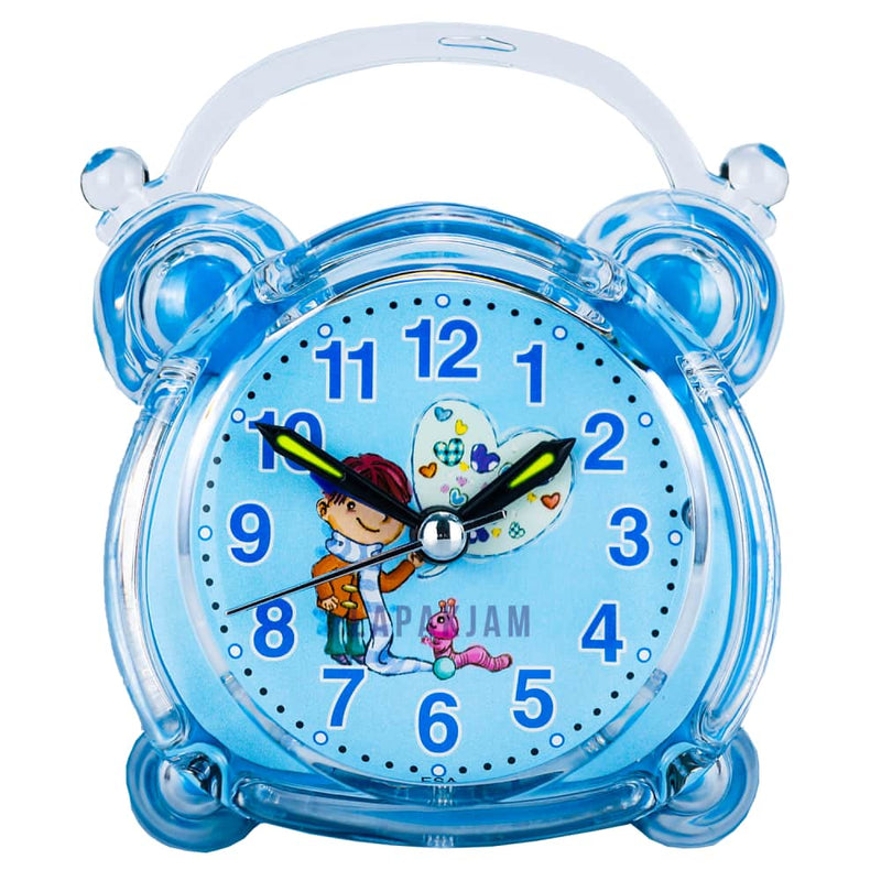 Jam Weker Analog Polos Minimalis Esa Biru WEESA3207BIR