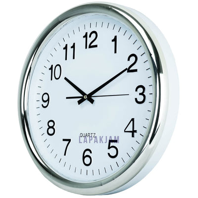 Jam Dinding Analog Polos Minimalis Remidi Silver JDRERM-134PSIL