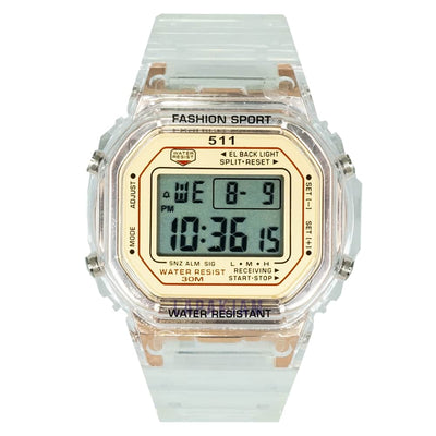 Jam Tangan Digital Sporty 511-KT210 Putih Gold JA511-KT210DTPUTGOL