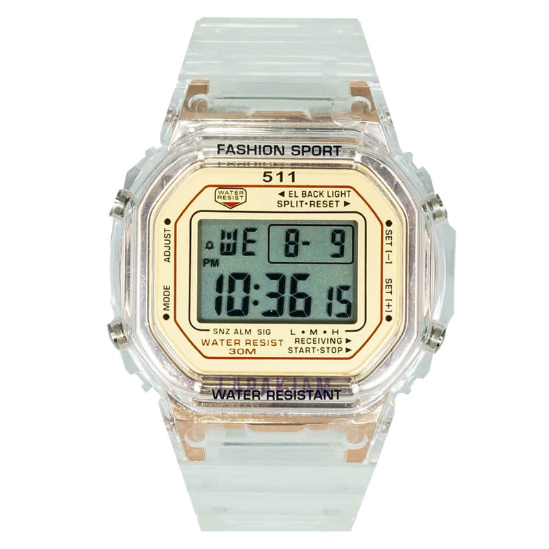Jam Tangan Digital Sporty 511-KT210 Putih Gold JA511-KT210DTPUTGOL