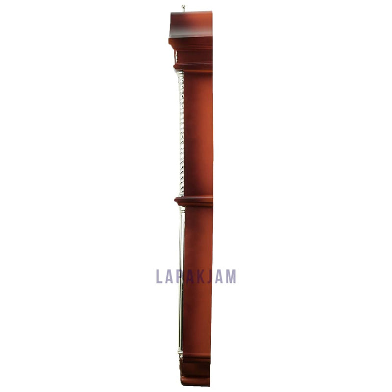 Jam Dinding Bell & Bandul Polos Minimalis Sakana Coklat Gold JDSA362CKG