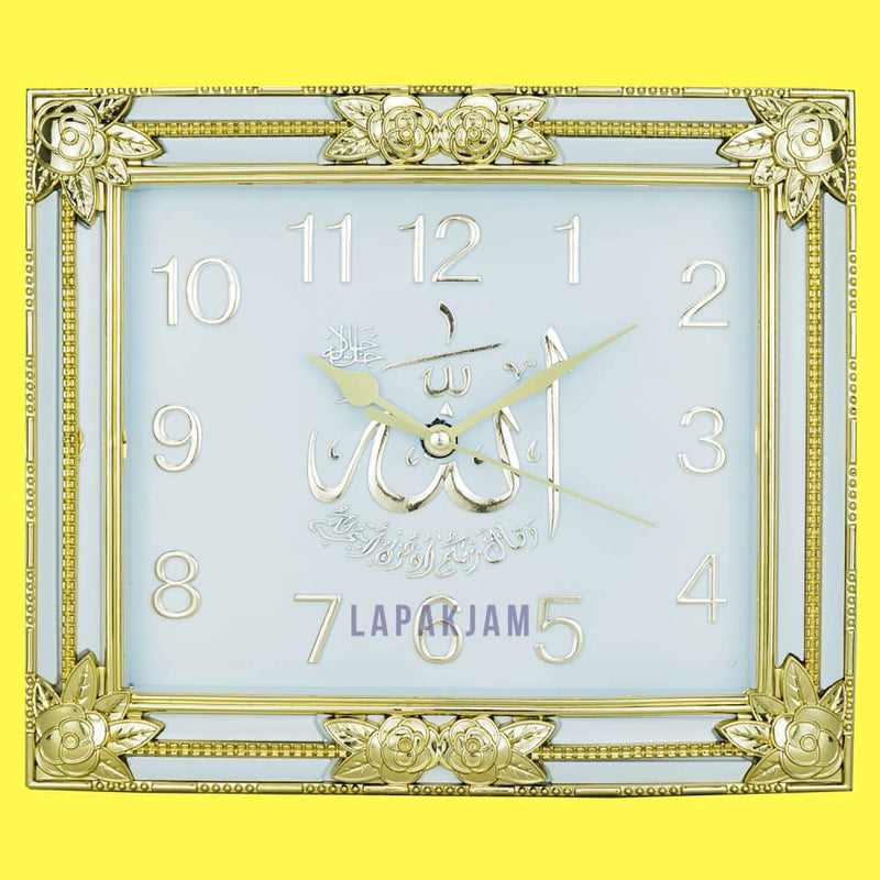 Jam Dinding Analog Kaligrafi Nikko Putih JDNINK8955PUT