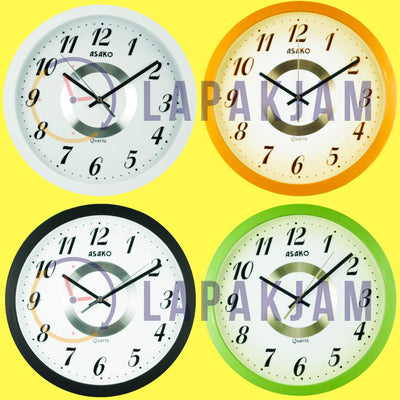 Jam Dinding Analog Polos Minimalis Asako Putih JDASAKPT2146DWWHI
