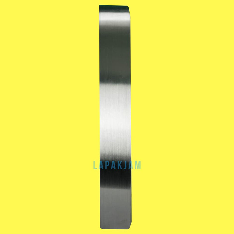 Jam Dinding Analog Polos Minimalis Stsinless Hitam JDST7120HIT