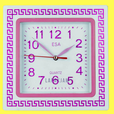 Jam Dinding Analog Polos Minimalis Esa Pink JDESA241PIN