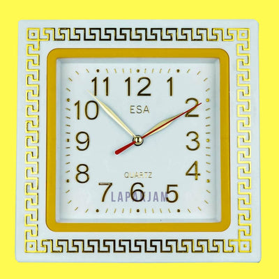 Jam Dinding Analog Polos Minimalis Esa kuning JDESA241KUN