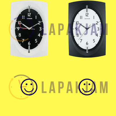Jam Dinding Analog Polos Minimalis Edison Putih JDEDED39B6PUT