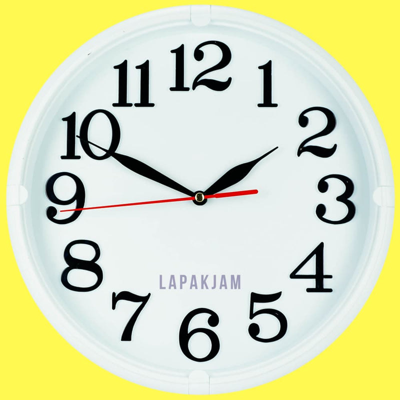 Jam Dinding Analog Polos Minimalis Esa Putih JD036ESA102PUT