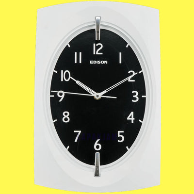 Jam Dinding Analog Polos Minimalis Edison Putih JDEDED39B6PUT