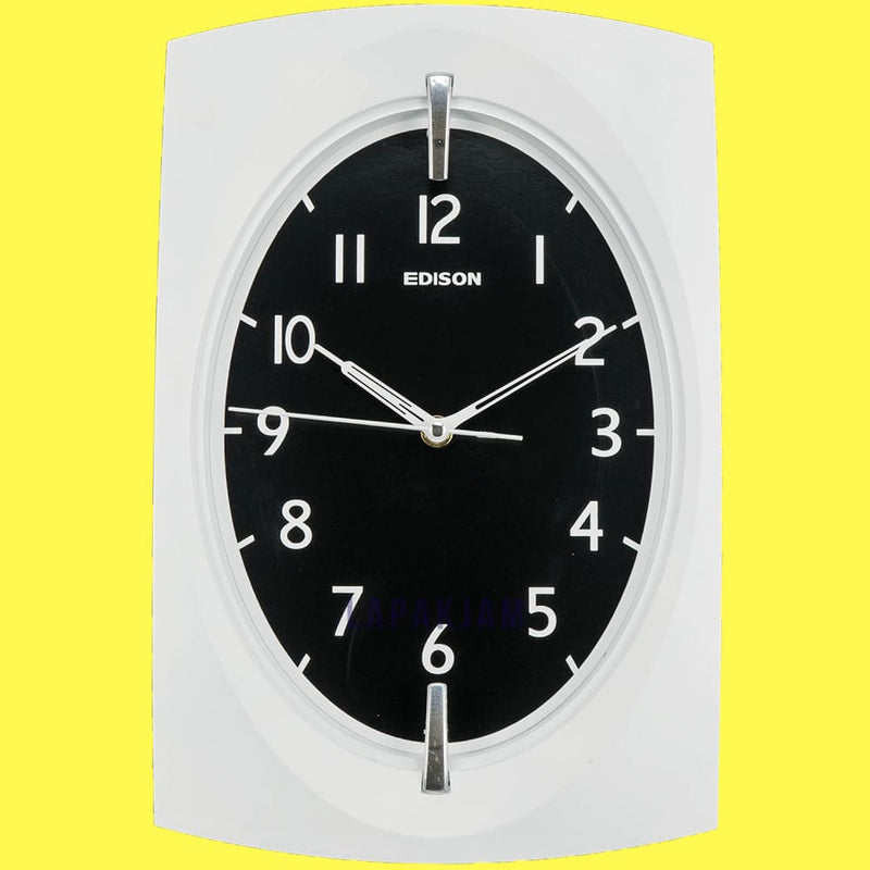 Jam Dinding Analog Polos Minimalis Edison Putih JDEDED39B6PUT