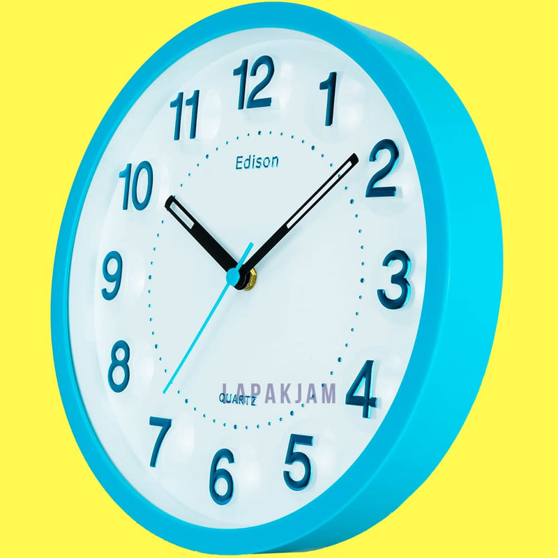 Jam Dinding Analog Polos Minimalis Edison Tosca JD00W22T2TOS