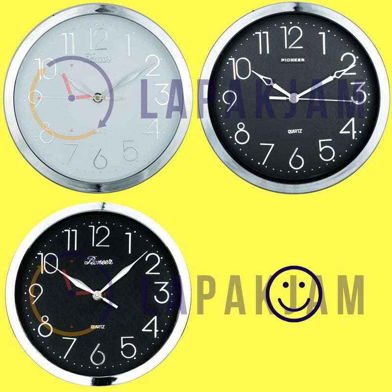 Jam Dinding Analog Polos Minimalis Pioneer Putih JD85105DWIL