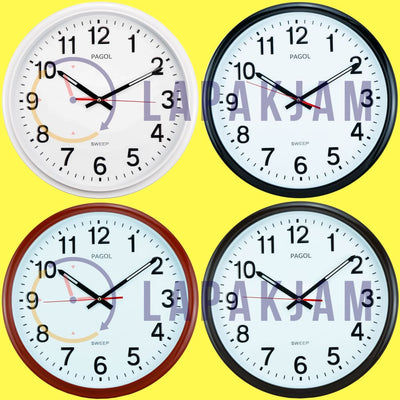 Jam Dinding Analog Chrome Kantor Pagol Putih JD60WS29TPUT