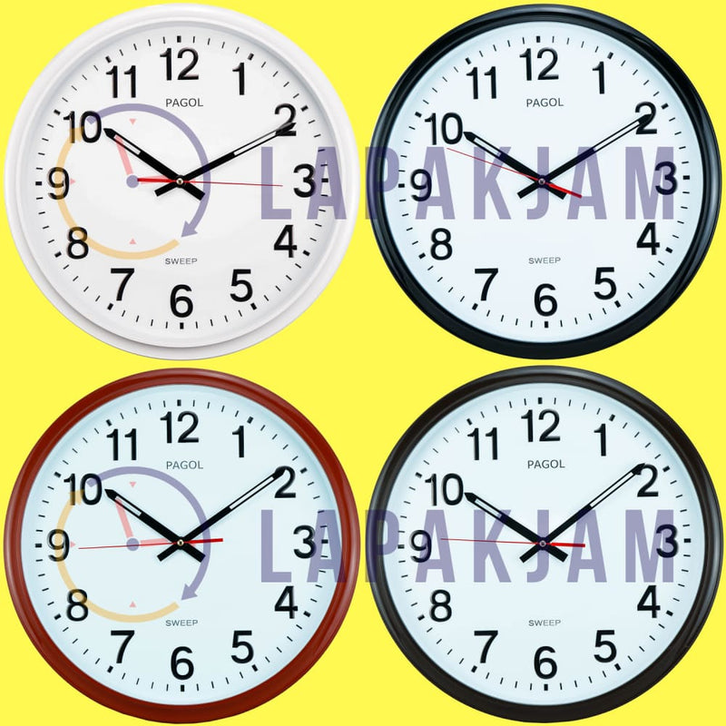 Jam Dinding Analog Chrome Kantor Pagol Putih JD60WS29TPUT