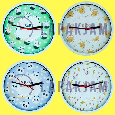 Jam Dinding Analog Animal Boba Kelinci JDBOBABB1188KEL
