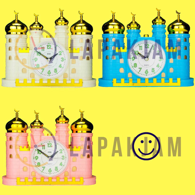 Jam Weker Analog Nuansa Islami Esa Putih WEESA23MSPUT