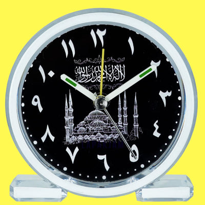 Jam Weker Quartz Jam Meja Kaligrafi Unik Kecil Kaiwa 8888 Masjid Minion Kaligrafi Step Movement