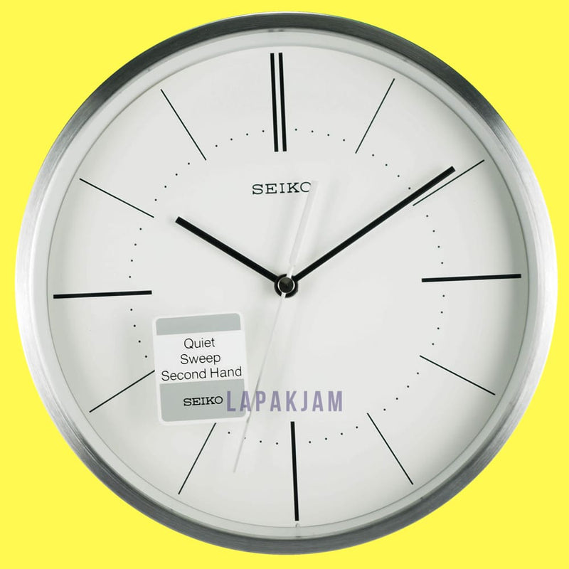 Jam Dinding Analog Polos Minimalis Seiko Silver JDSEQX715SSTA