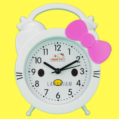 Jam Weker Analog Polos Minimalis No Brand Pink WEHS-613PIN