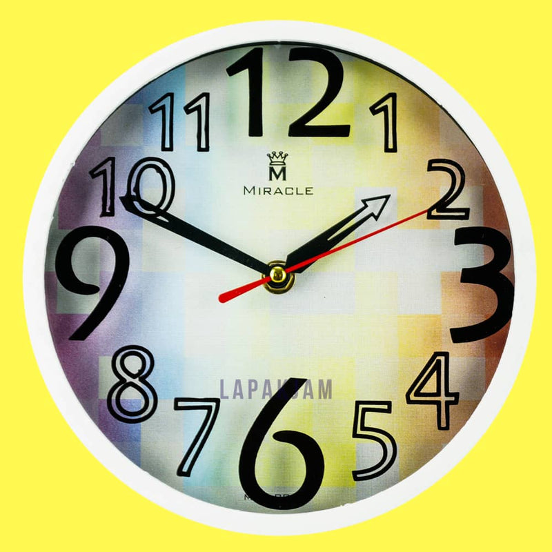 Jam Dinding Analog Polos Minimalis Miracle Putih JDMIRAM26BP05PUT