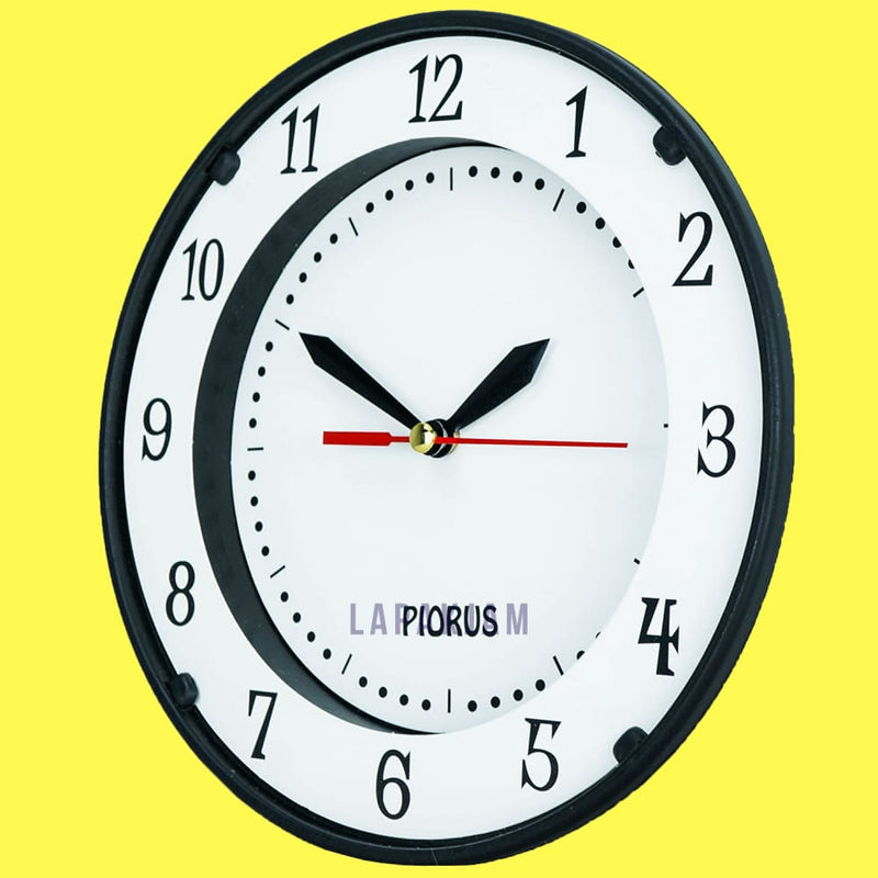 Jam Dinding Analog Polos Minimalis Piorus Putih JDPI168APUTPUT