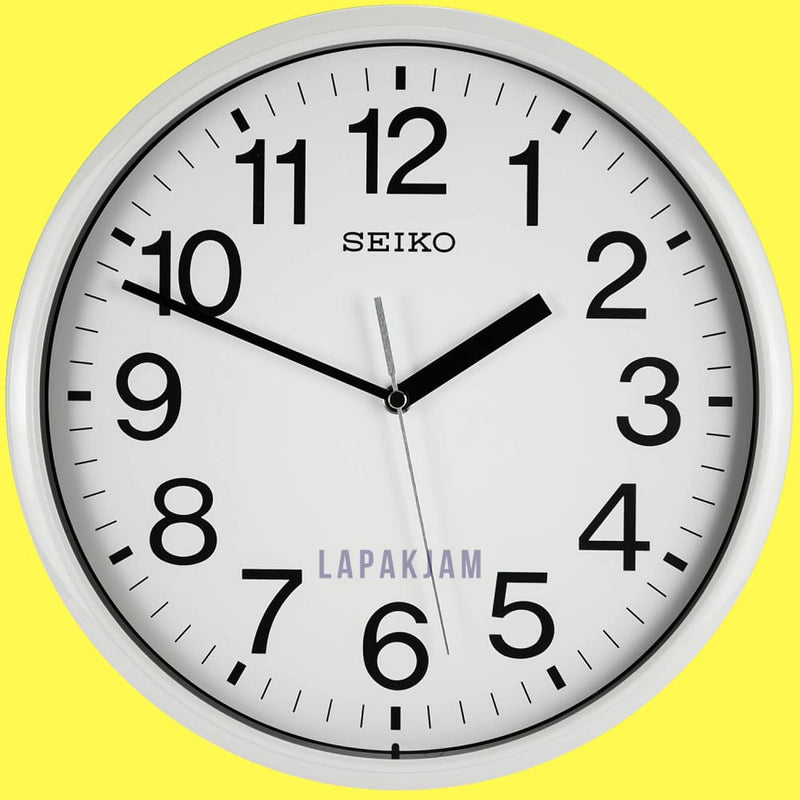 Jam Dinding Analog Polos Minimalis Seiko Putih JDSEIKQXA756WPUT