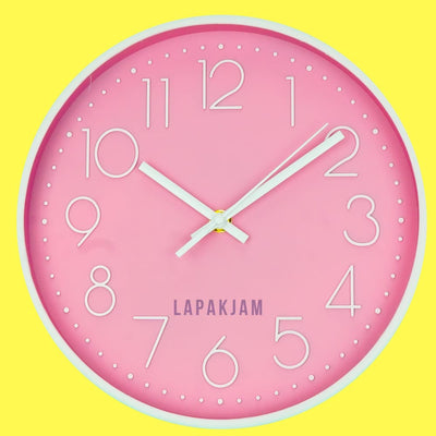 Jam Dinding Quartz Dekorasi Dinding Minimalis Murah Besar Alari RC-8101A Pink Biru Putih Modern