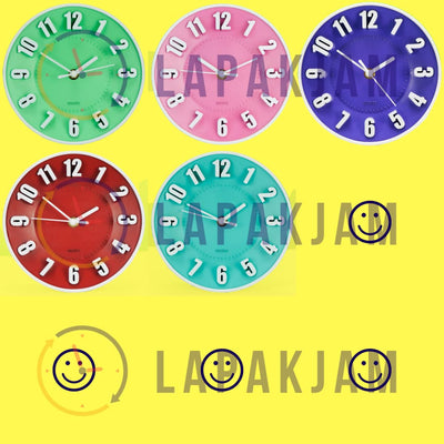 Jam Dinding Analog Polos Minimalis Kikai Hijau JDKIKAKK-9618HIJ