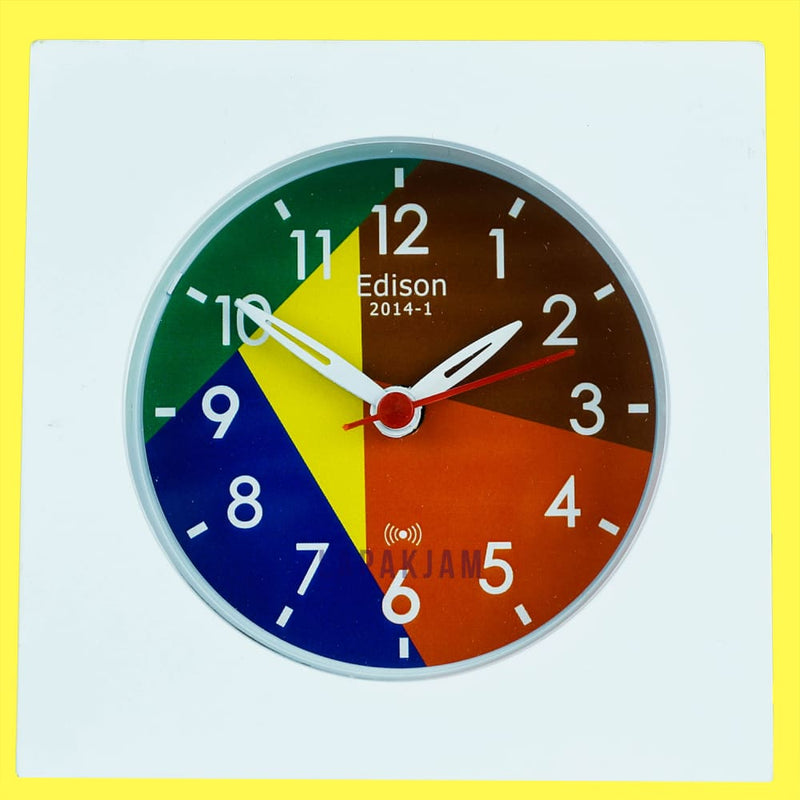 Jam Weker Analog Polos Minimalis Edison Putih WEED2014-1PUT