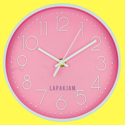 Jam Dinding Quartz Dekorasi Dinding Minimalis Murah Besar Alari RC-8101A Pink Biru Putih Modern