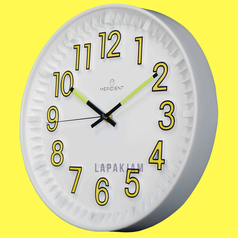Jam Dinding Analog Polos Minimalis Meridient Putih JDMEGTD1PUT