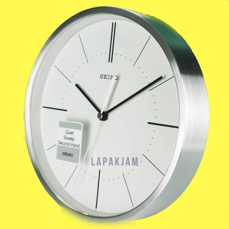 Jam Dinding Analog Polos Minimalis Seiko Silver JDSEQX715SSTA