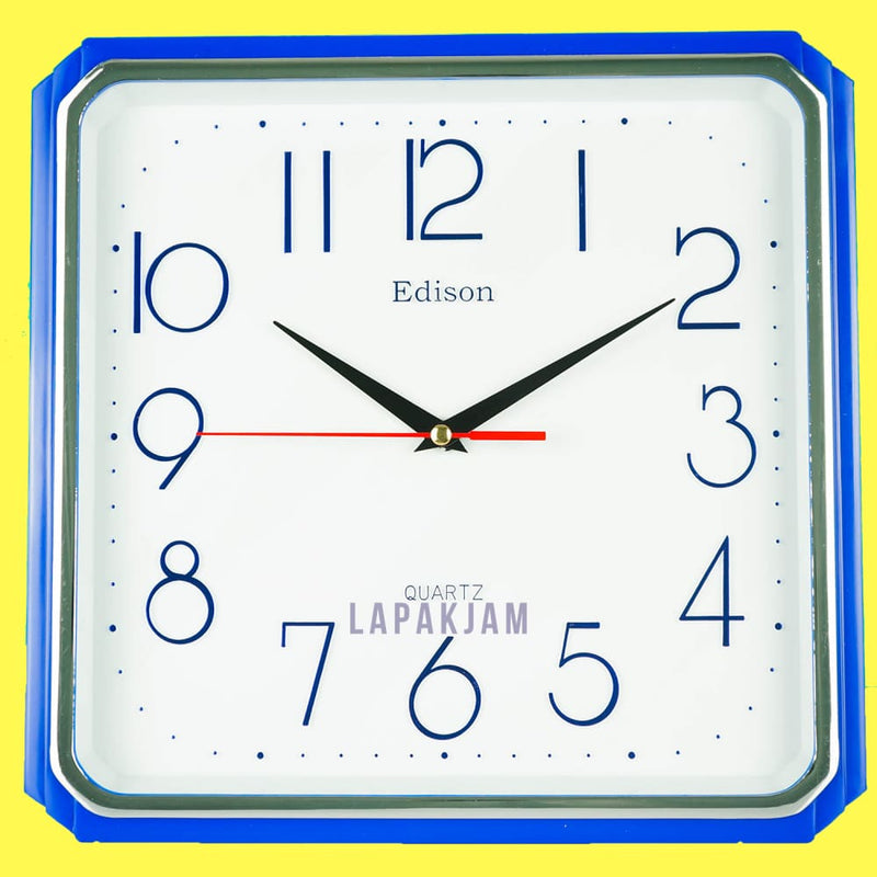 Jam Dinding Analog Polos Minimalis Edison Putih JDEDED27TBIR