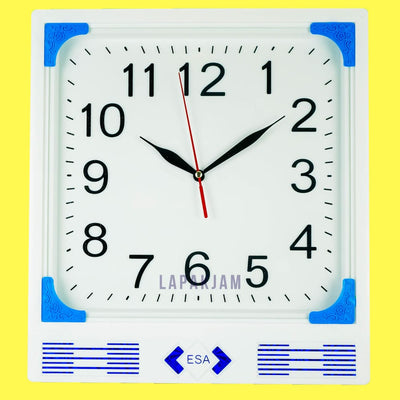 Jam Dinding Analog Polos Minimalis Esa Biru JDESA466BIR