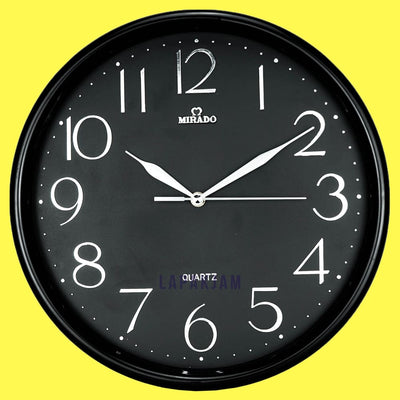 Jam Dinding Analog Polos Minimalis Mirado Putih JD65-801BABL