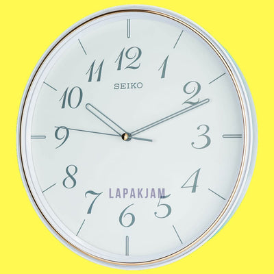 Jam Dinding Analog Polos Minimalis Seiko Putih JDSEIKQXA739WPUT