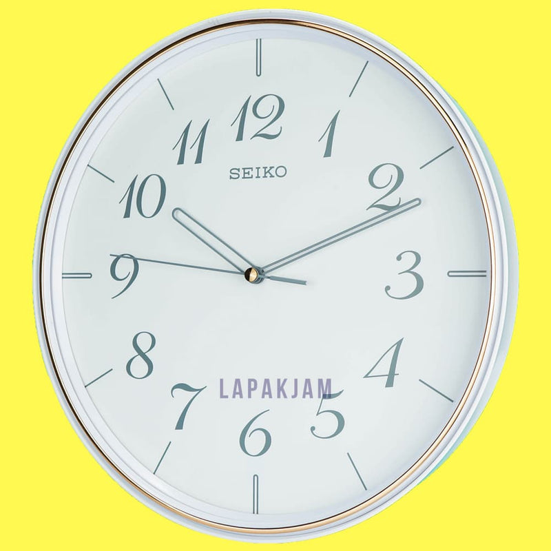 Jam Dinding Analog Polos Minimalis Seiko Putih JDSEIKQXA739WPUT