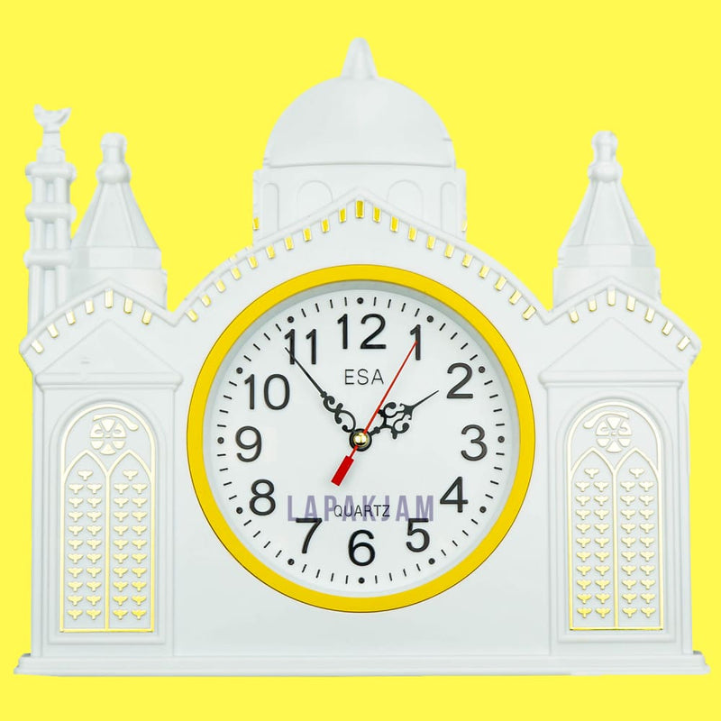 Jam Dinding Analog Kaligrafi Esa Kuning JD0053ESA250KU