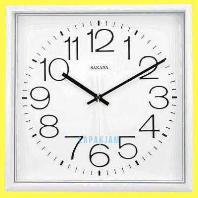 Jam Dinding Analog Polos Minimalis Sakana Putih JDSA007PUT