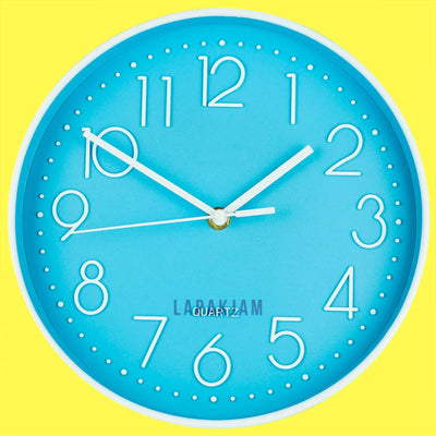 Jam Dinding Analog Polos Minimalis Alari Biru JDALARRC-8101ABIR