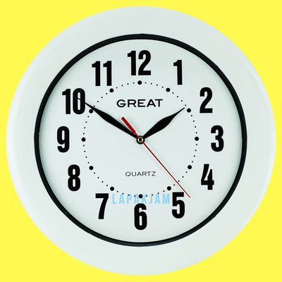 Jam Dinding Analog Custom Great Putih JDGR898999PUT