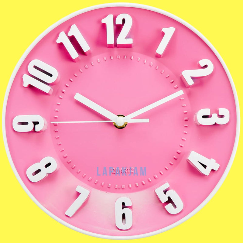 Jam Dinding KK-9622 Pink22cm