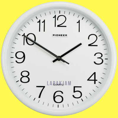 Jam Dinding Analog Polos Minimalis Pioneer Putih JD88212DWHI