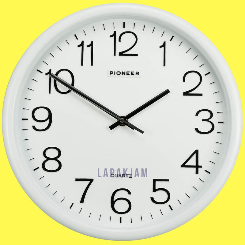 Jam Dinding Analog Polos Minimalis Pioneer Putih JD88212DWHI